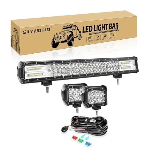 23″ 324W Triple-Row LED Light Bar – 2x72W Spot Combo 1 x 324W+2x36W+wiring kit