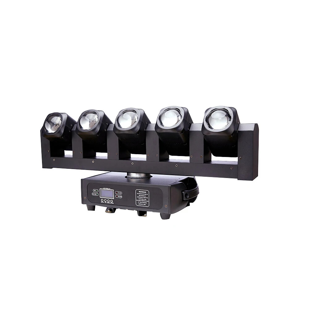 5 Heads Led Moving Lights Beam Strobe Disco DJ Club Stage Lighting 2 IN 1 5*40W