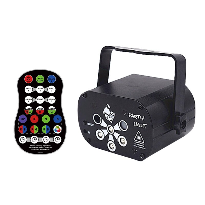 Portable 60/120 Pattern RGB Led UV Laser Projector DJ Stage KTV Lighting Lamp