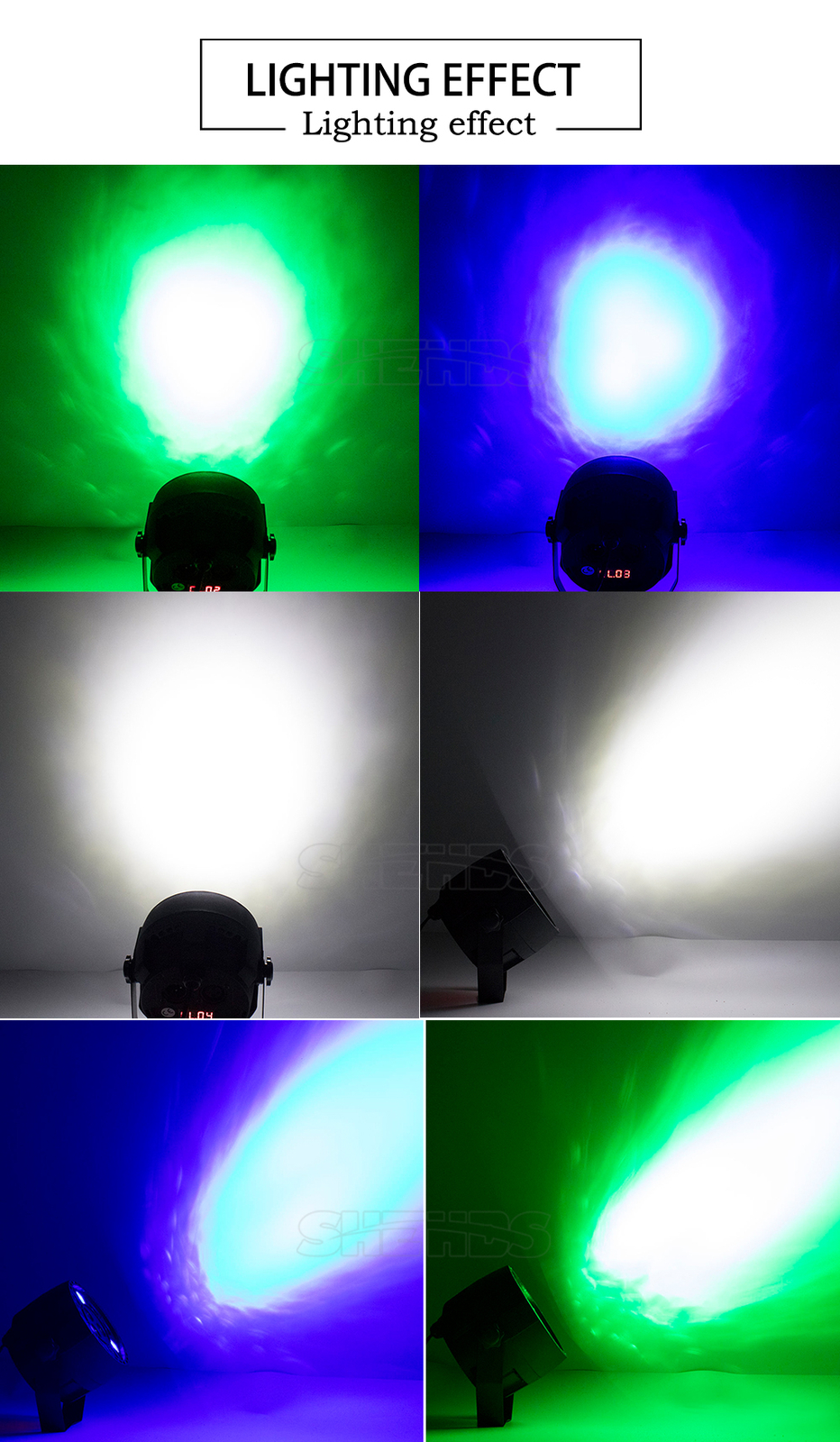SHEHDS LED Flat Par 12x3W RGBW Lighting For DJ Disco Stage Effect Party Club