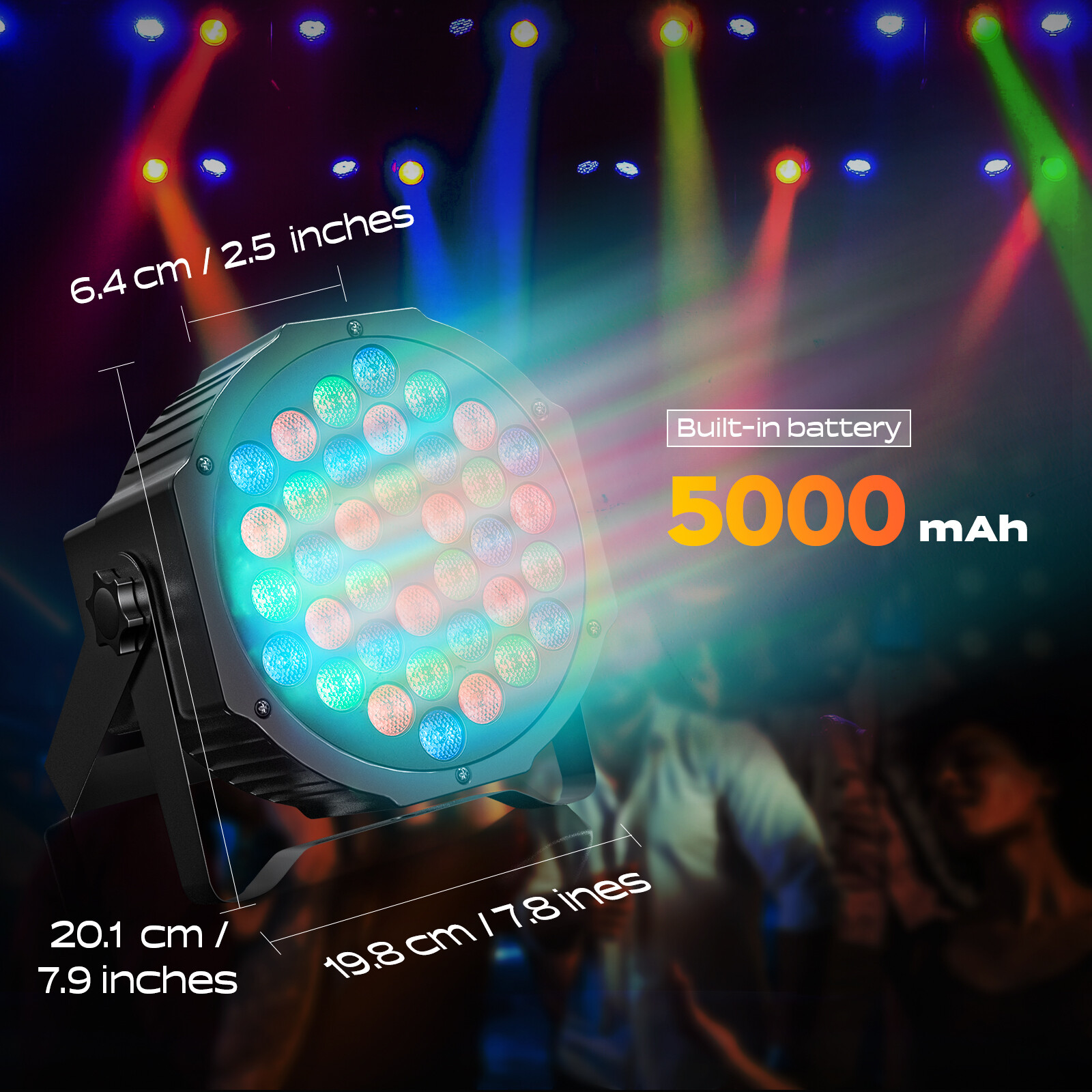 Wireless Rechargeable Battery Par Lights Led Outdoor Stage Light Dj Bar Uplights