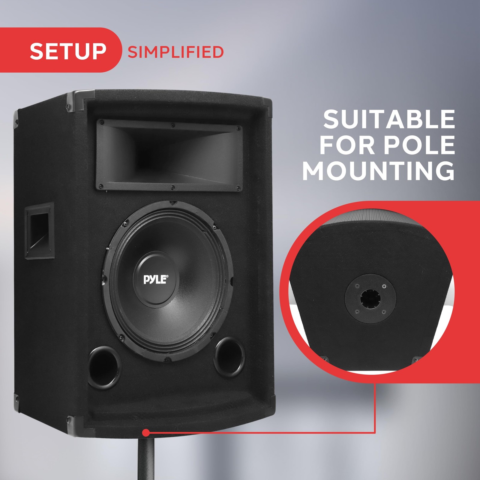 PylePro Portable Cabinet PA Speaker System – 500Watt Outdoor Sound System Vehicl