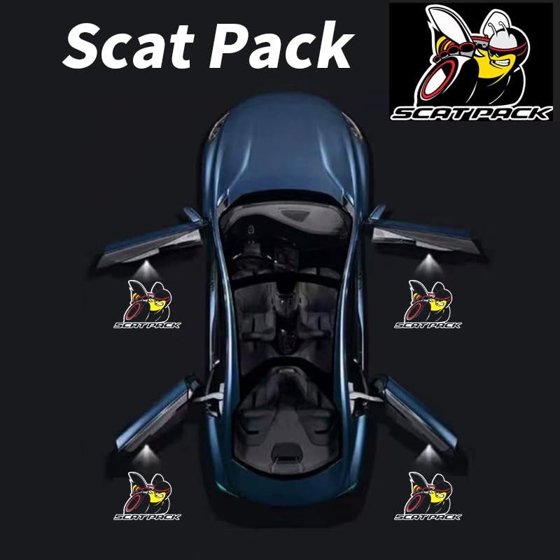 2Pcs Car Door Lights Compatible with 2013-Present For Char//ger Scat Pack