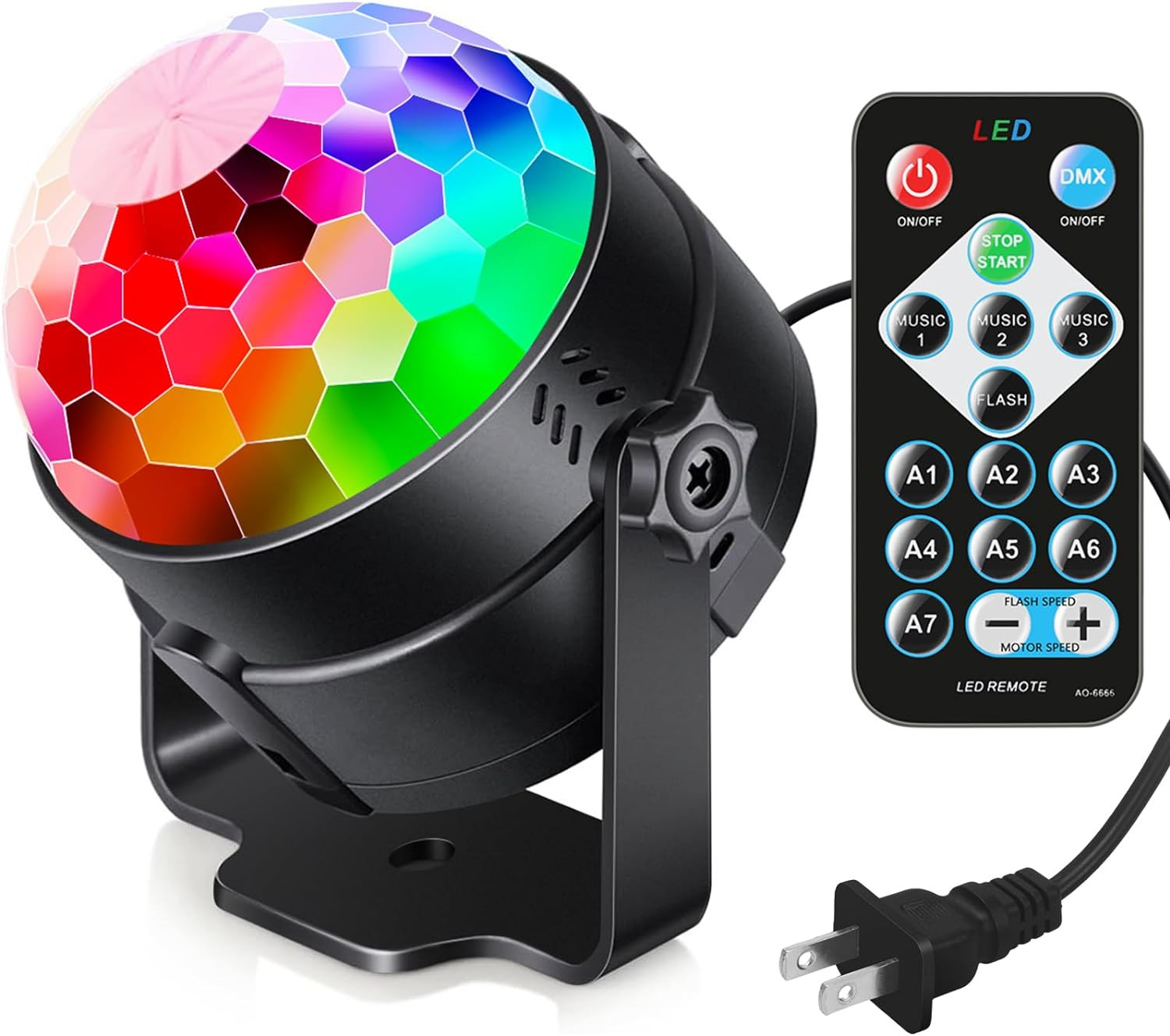 Sound Activated Party Lights with Remote DJ Lighting, Disco Ball Strobe Stage Li