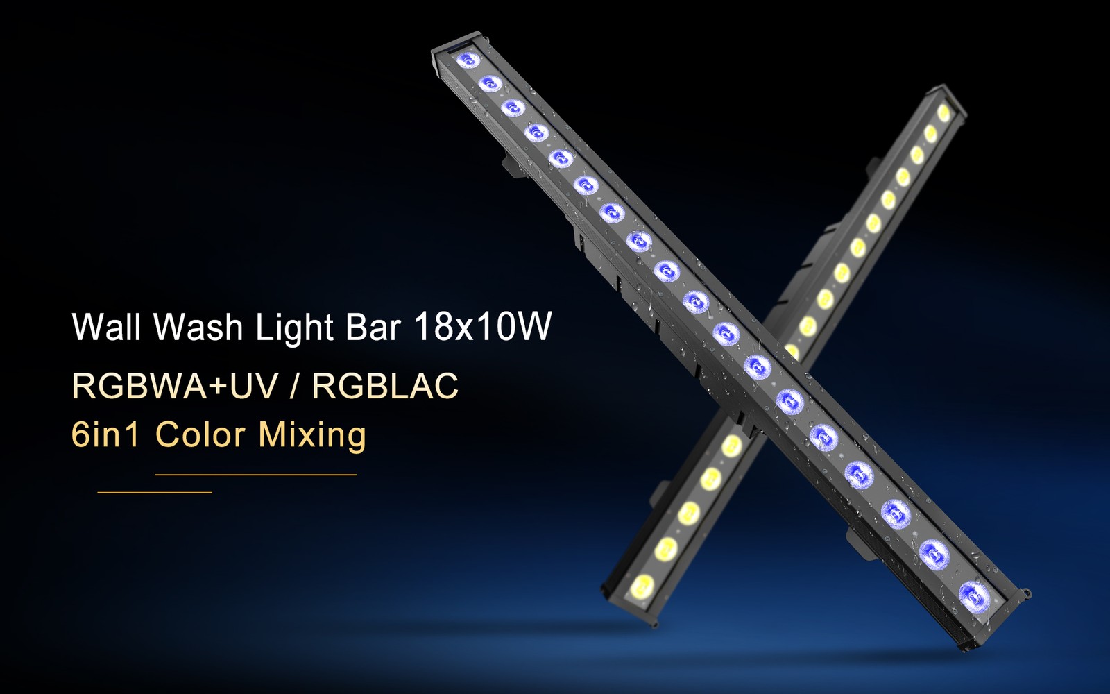 SHEHDS IP65 18x10W IP65 RGBLAC LED Wall Wash Bar Light DMX512 Party Disco DJ