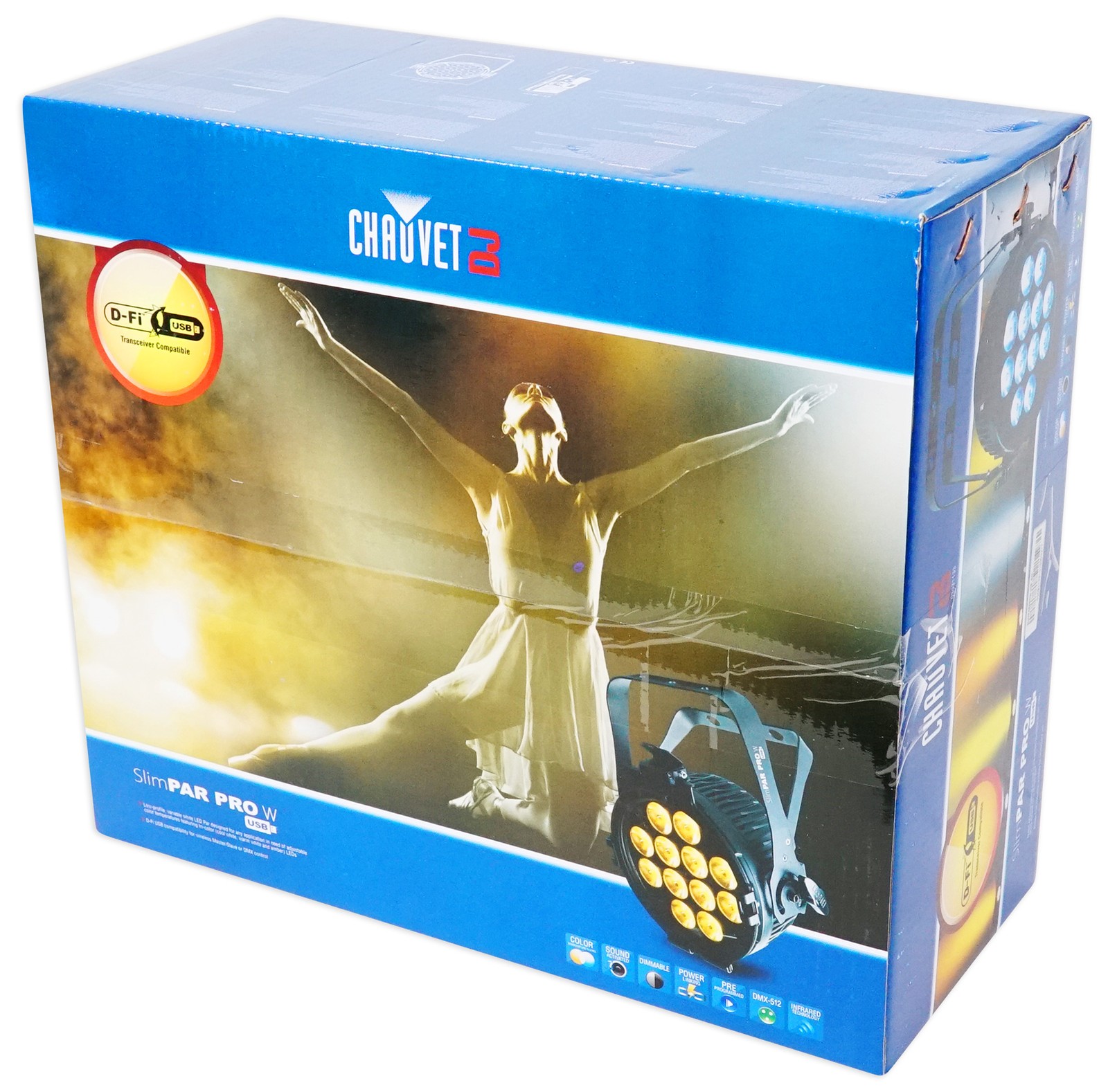 Chauvet DJ SlimPar Pro W USB Variable D-Fi LED Par Can Wash light Fixture