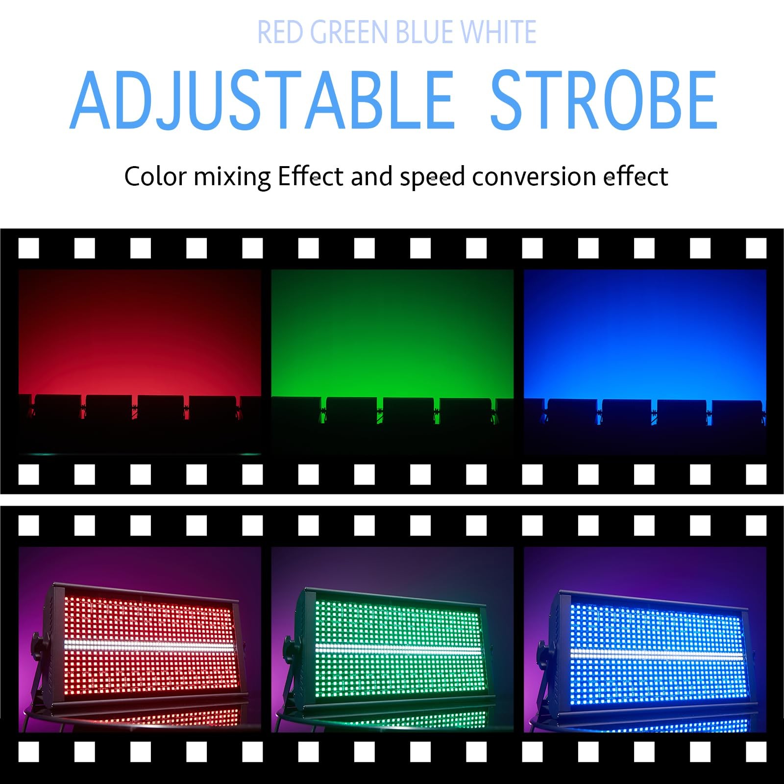 Stage Light Bar LED 200W DJ Strobe Light 768 LEDs RGBW DJ Lights with 46 Zone…