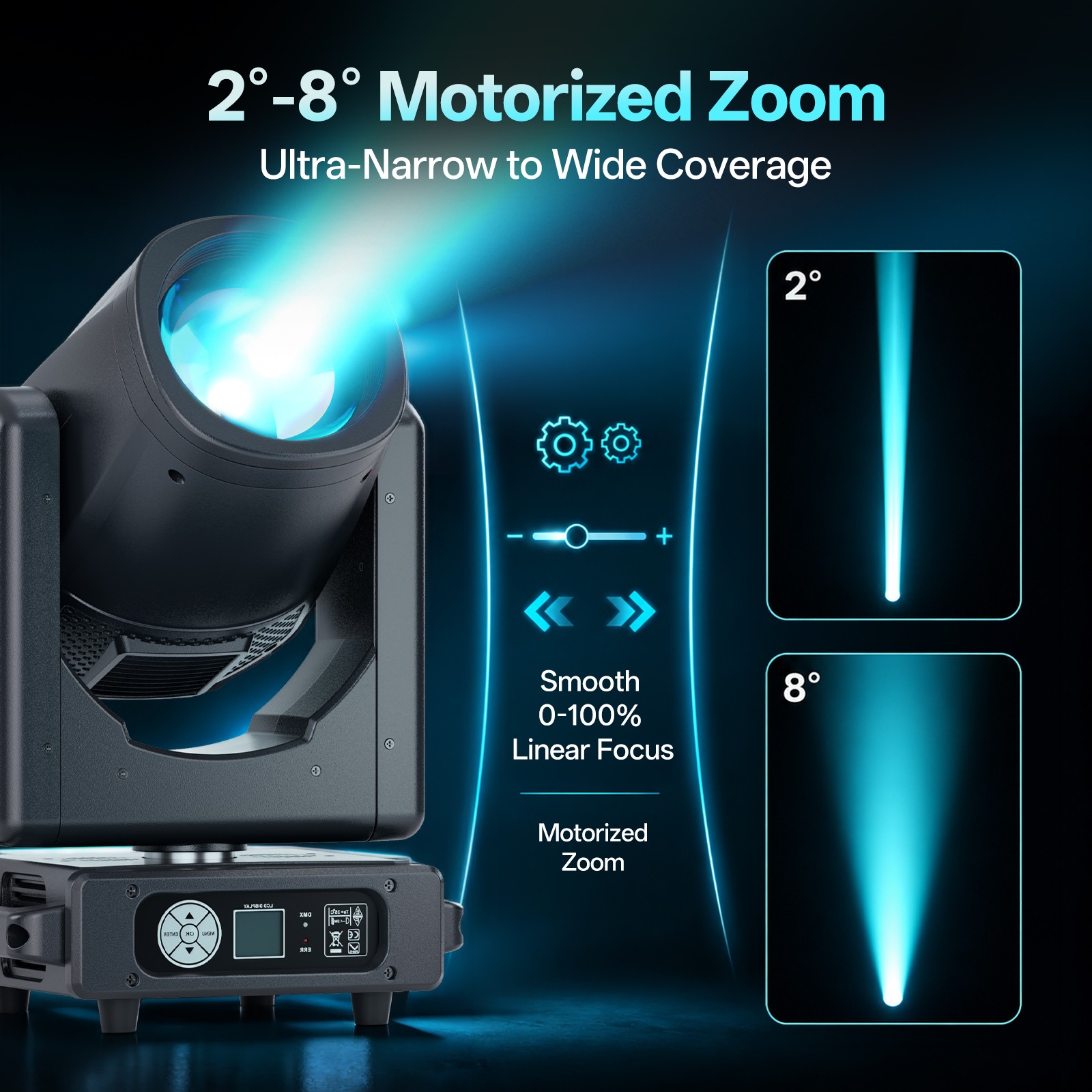 350W LED 8+48Prism Moving Head Light RGBW DMX Gobo Beam Stage Spot Lighting DJ