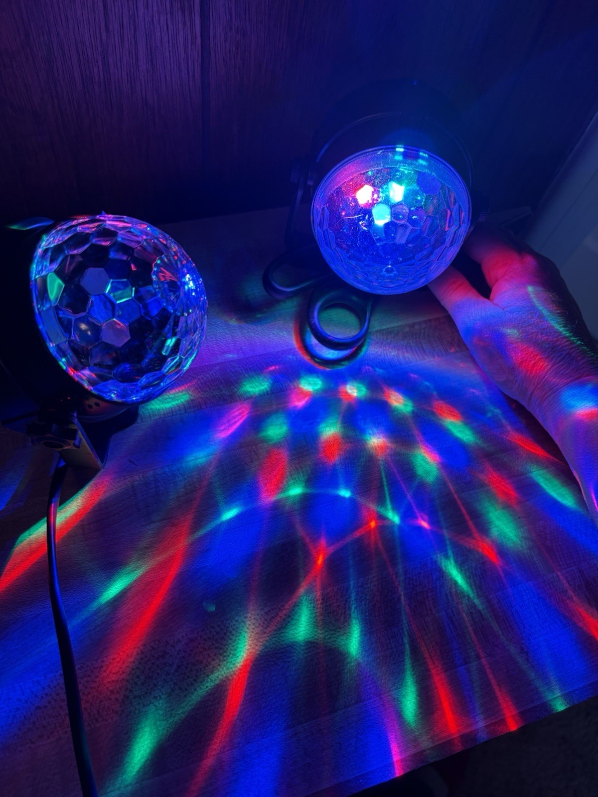 LED Effect Light 2-Pack with Remote Control, Multicolor Color Mixing