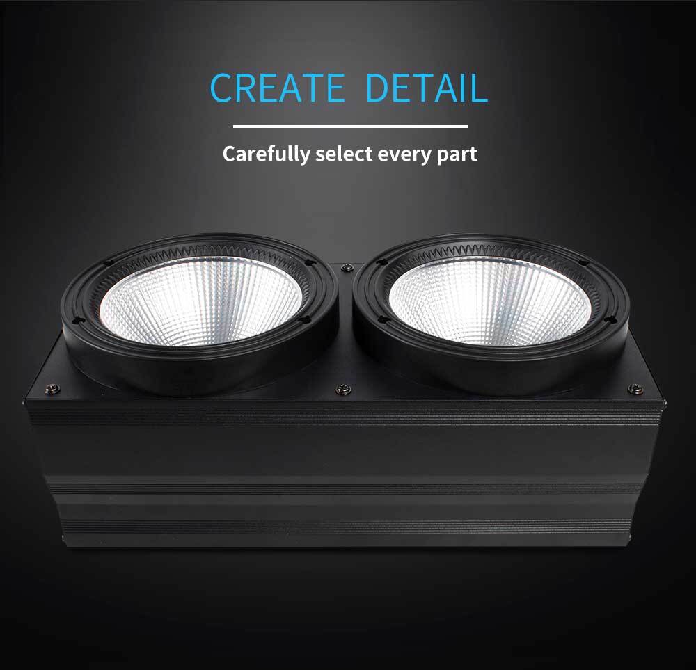 200W COB LED Par Light DMX Audience Blinder Lighting Warm Cool White Wedding