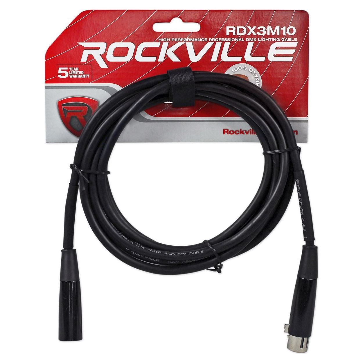 (10) Rockville RockPAR50 WHT LED RGB Par Can DJ/Club DMX Wash Lights+Cables+Bags