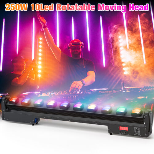 250W 10LED Moving Head Party Light DMX RGBW Swing Dot Beam KTV Stage Lighting