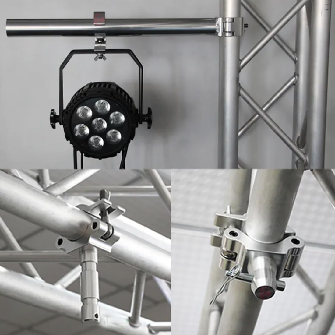 Durable Aluminum Alloy Lighting Clamps – Quick Release for 1.26-1.38″ Pipes