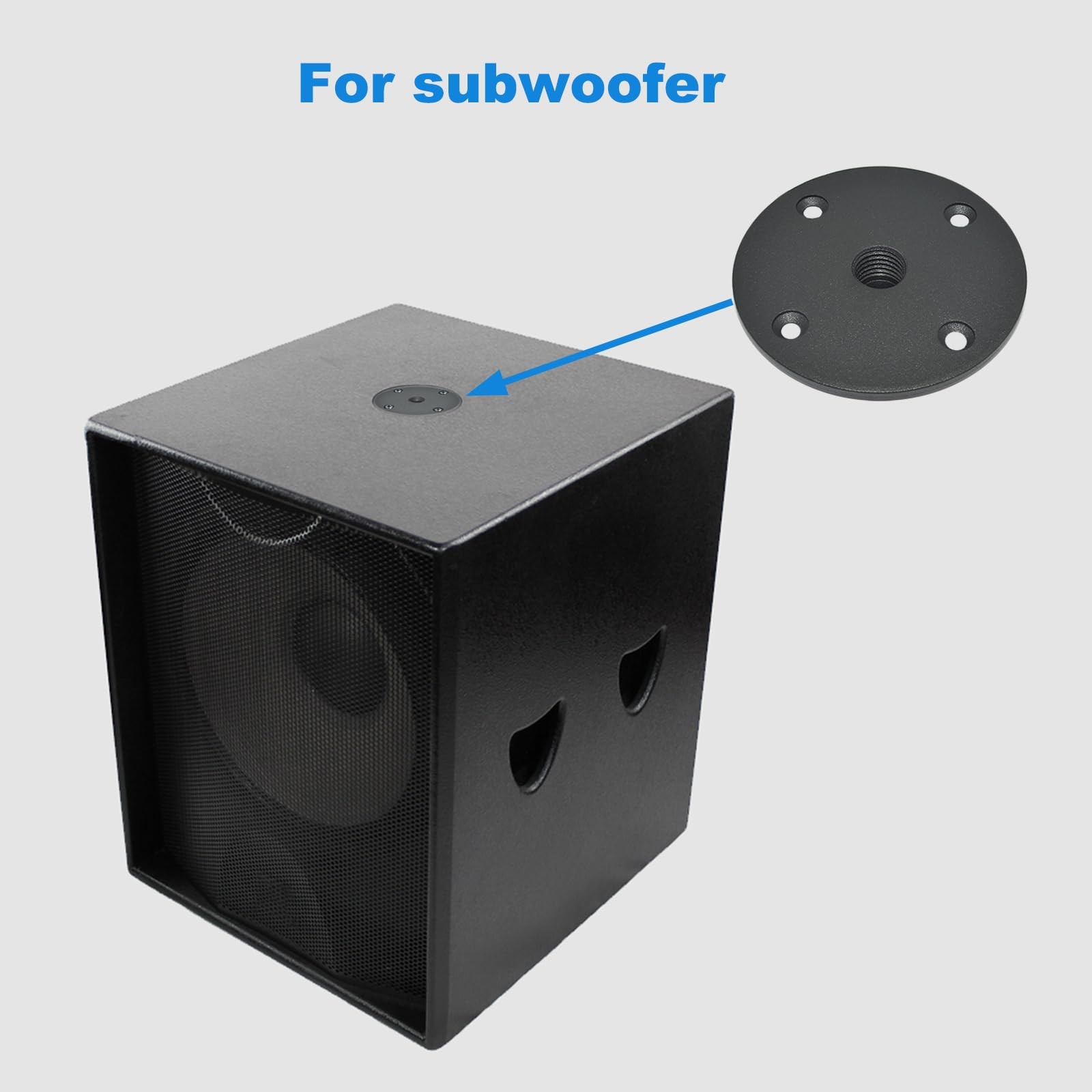 Speaker Stand Adapter with M20, 4.13″x1″, All Metal, 2 Packs