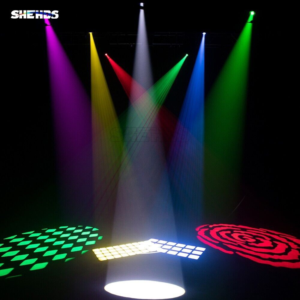 4Pcs SHEHDS LED Spot 100W Moving Head Light Gobo 6-Prism DMX512 Club Party Disco