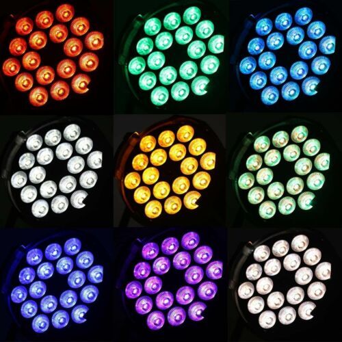 4PCS 270W RGBW Par Can Stage Light Strobe Beam 18 LED DMX512 DJ Disco Party Show