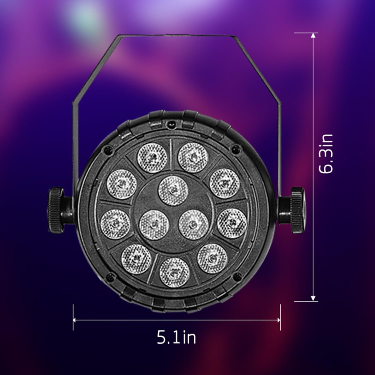 DJ Lights, 12 LED Party Par DJ Disco Light for Parties Indoor, Sound Activate…