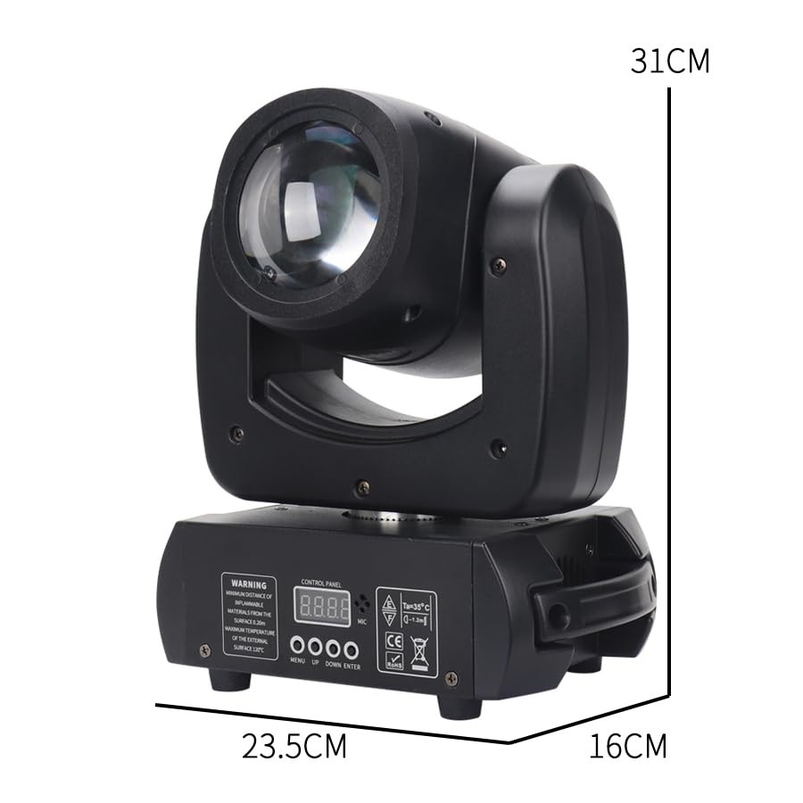 Ouzisg LED 120W Beam DMX Stage Light with 8 Colors 8 Gobos Rotating Prism Eff…