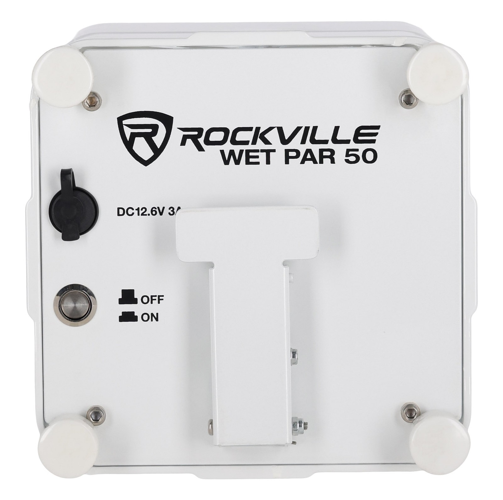 Rockville WET PAR 50 White Waterproof Battery DJ Light+Wireless DMX+RF Remote
