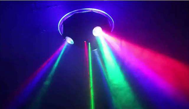 Laser Projector LED Lighting 48 Patterns Gobos, Music Activated KTV Light System