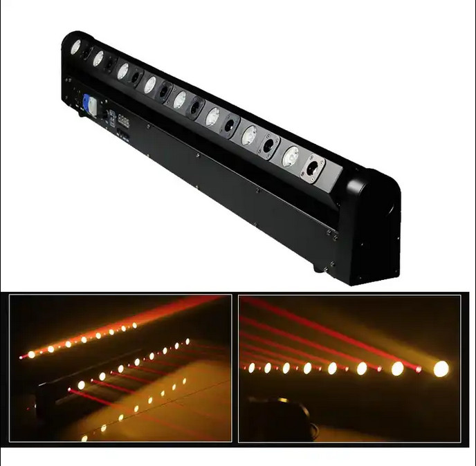 8 Eyes DMX 8+8 Red Strobe LED Beam Laser Light for Djs Disco Bar Stage Light