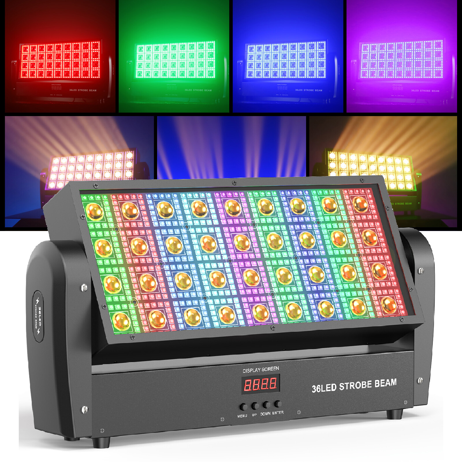 200W RGBW 36 LED Wall Wash Light Strobe DMX Stage DJ Beam Light Party Show Light
