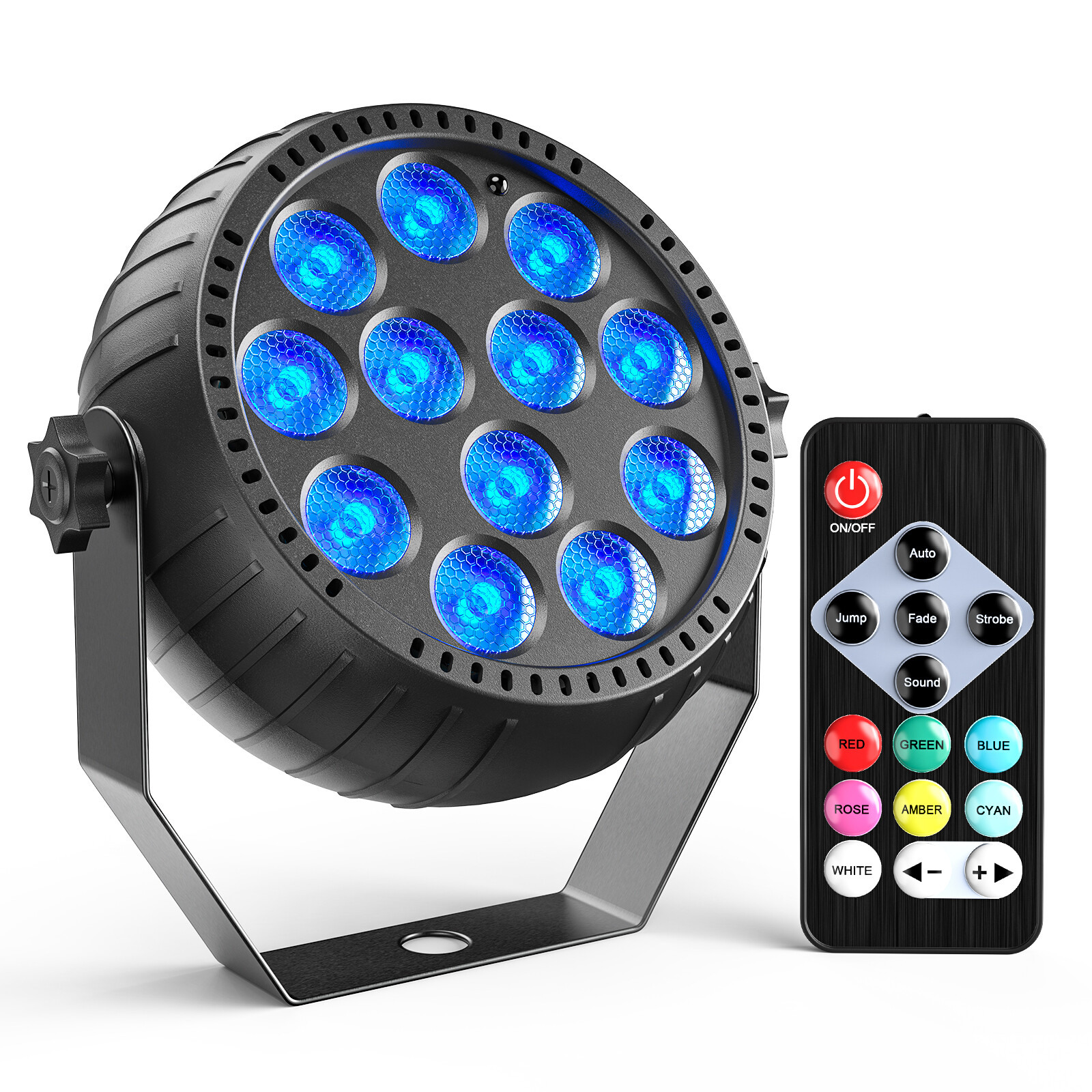 12Leds RGB Stage Light Par Light DMX Disco Party Show Wash Light 2200mA Battery