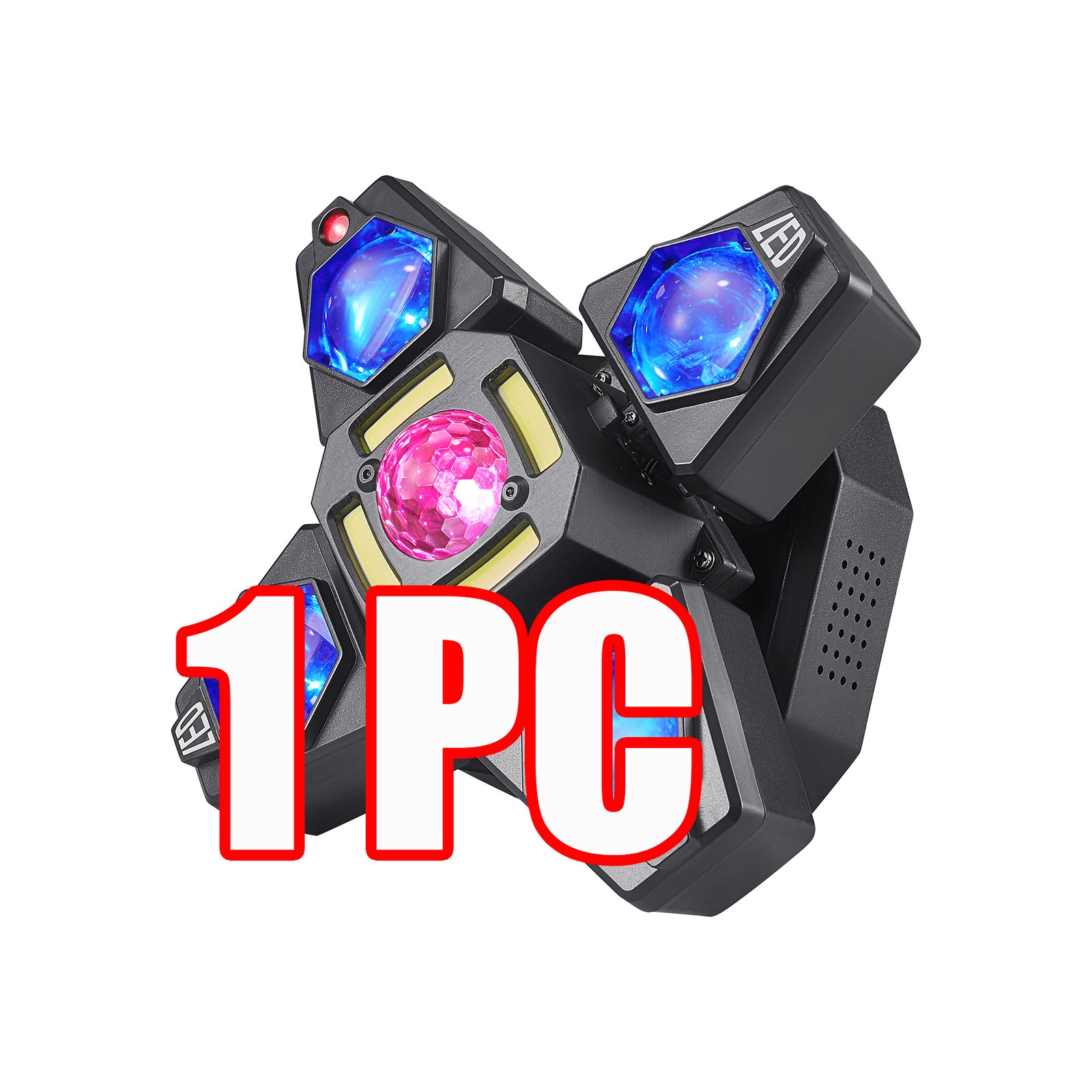 150W RGBW LED Laser Magic Ball Stage Light 4-Arm Beam Strobe DMX512 for DJ Party