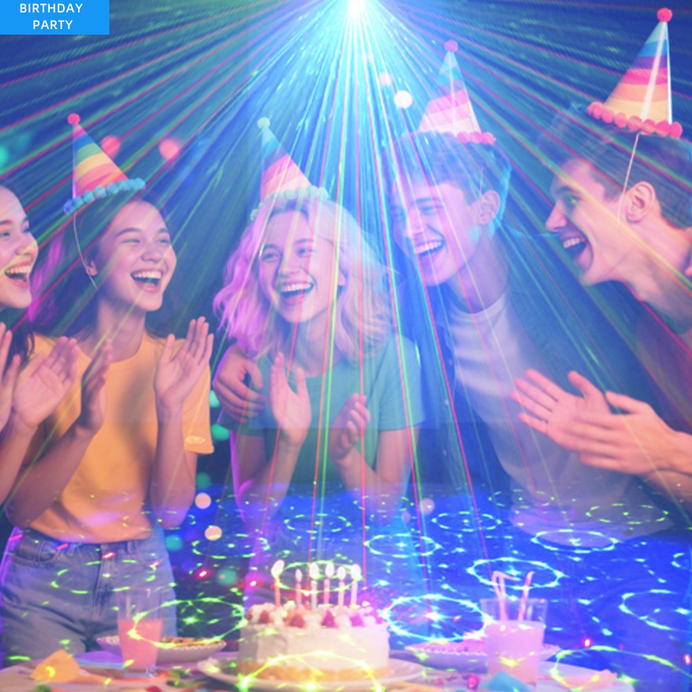 60 Patterns Party Stage Light Laser Projector LED RGB KTV DJ Disco Show Lighting