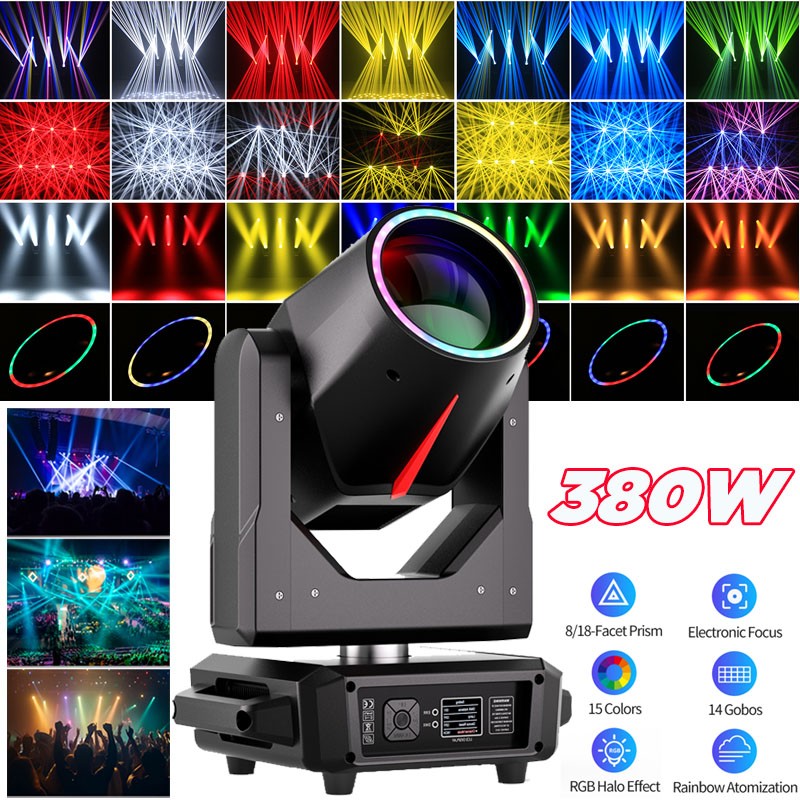 380W LED Moving Head Stage Light RGBW Gobo Beam DMX Lighting For DJ Disco Show
