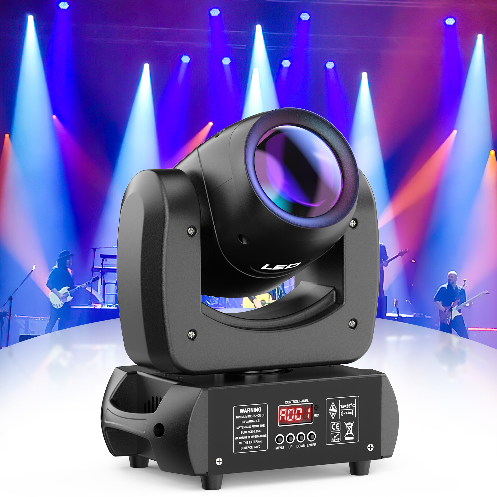 150W 18Prism Moving Head Beam Light Mini Stage Light Effect DMX Disco DJ Show