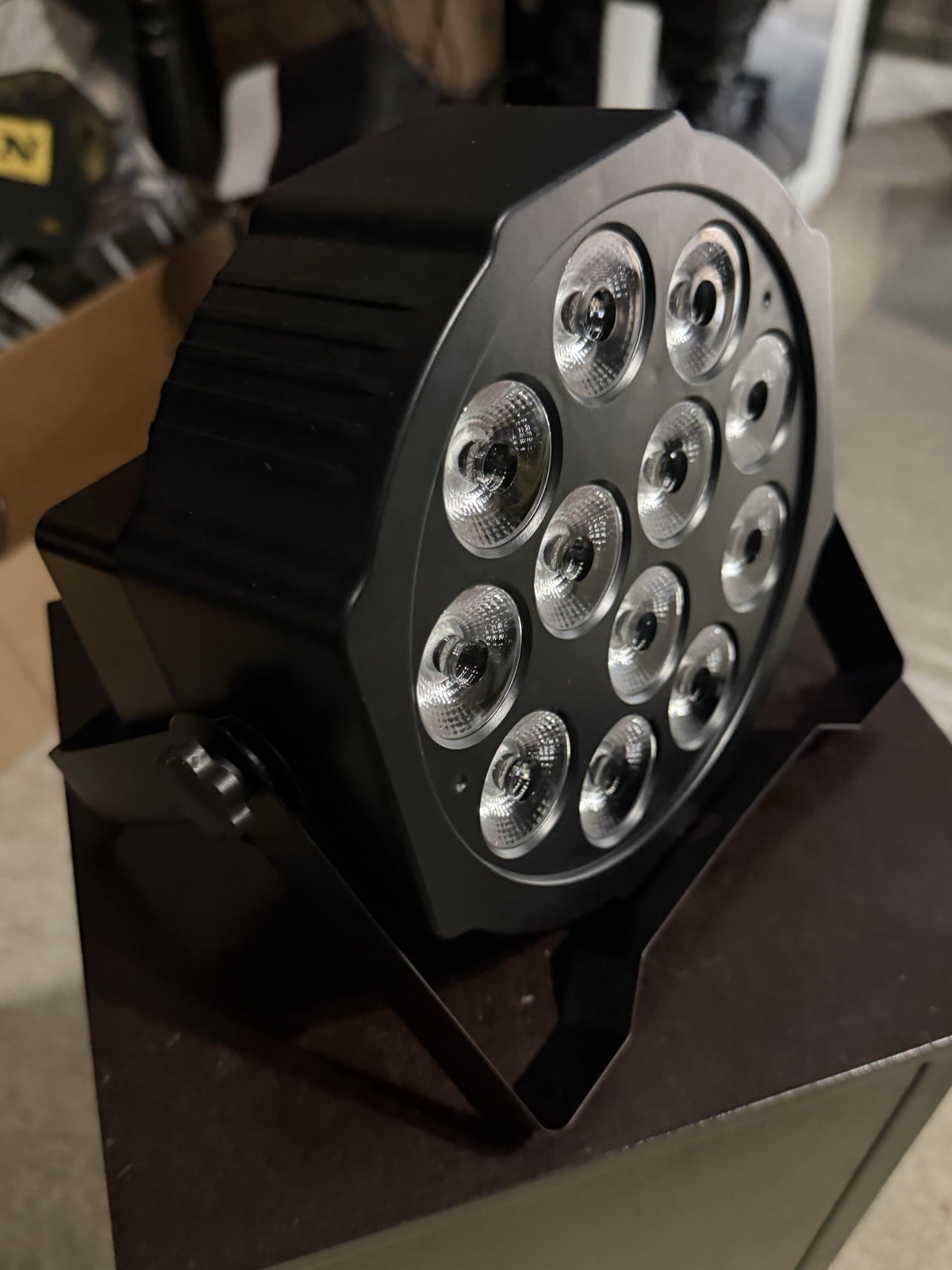 BATTERY PAR Light Rechargeable 12 LED DMX DJ Club Wash Up-Light w/ Remote