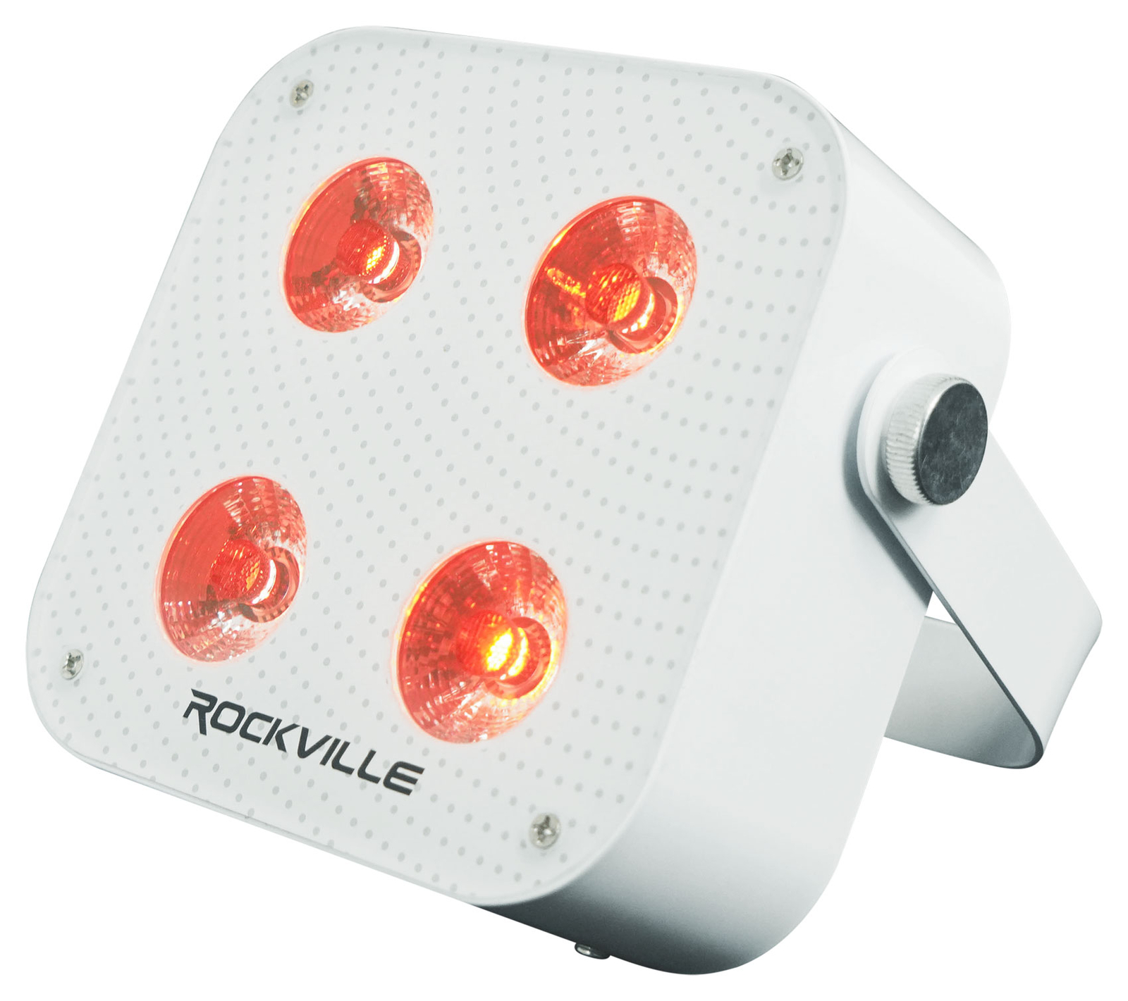 Rockville MINI RF4 V2 White Bright DJ/Party LED Par Wash Up Light+RF Remote+APP