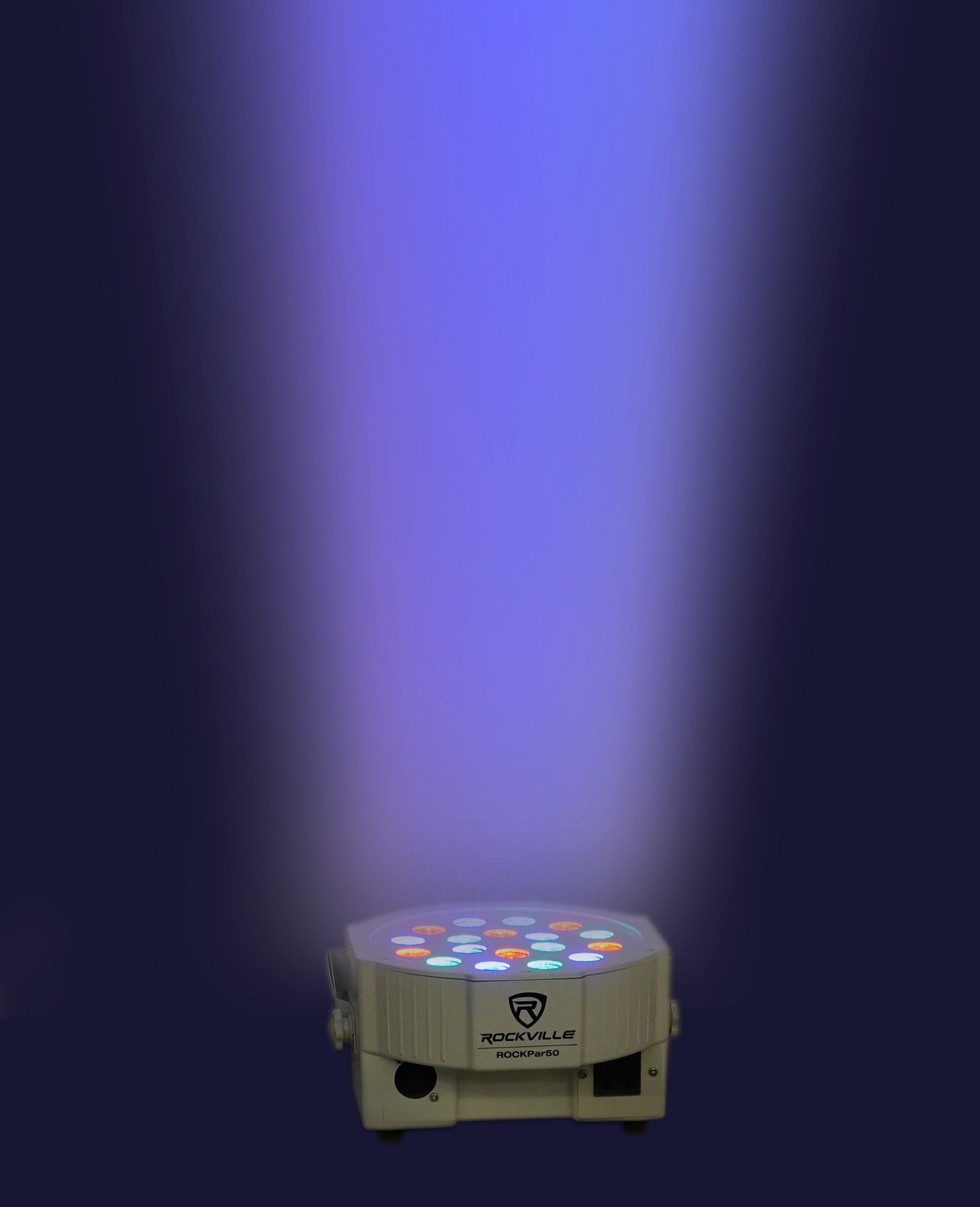 Rockville RockPAR50 LED RGB Compact Par Can DJ/Club/Stage DMX Wash Light – White