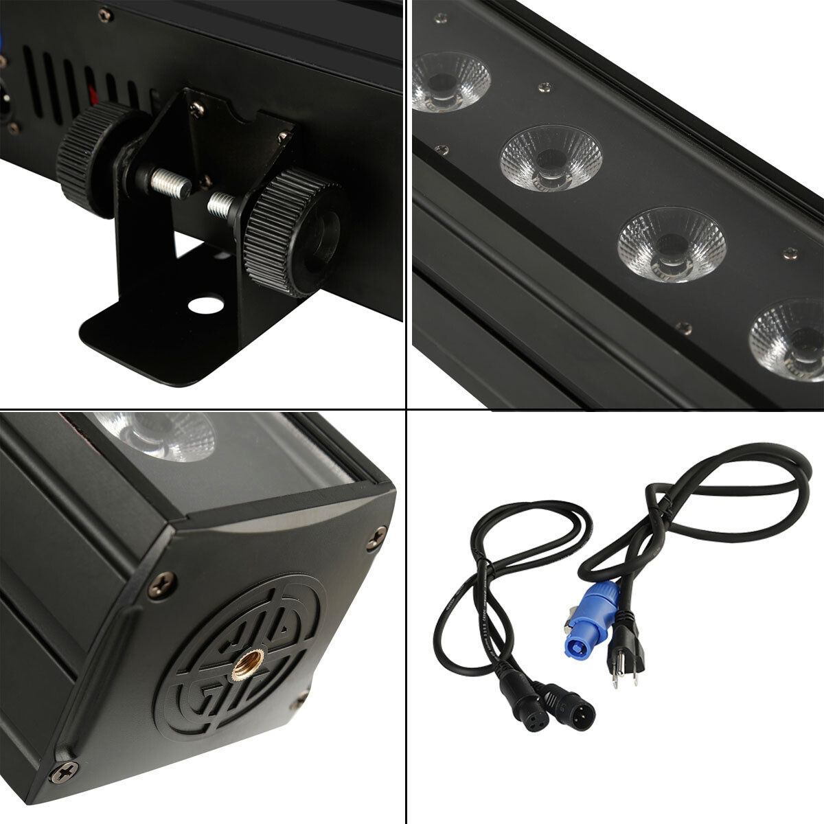 2PCS 270W RGBWA UV 6in1 LED Light Bar DMX Wall Wash Light Stage DJ Light Beam US