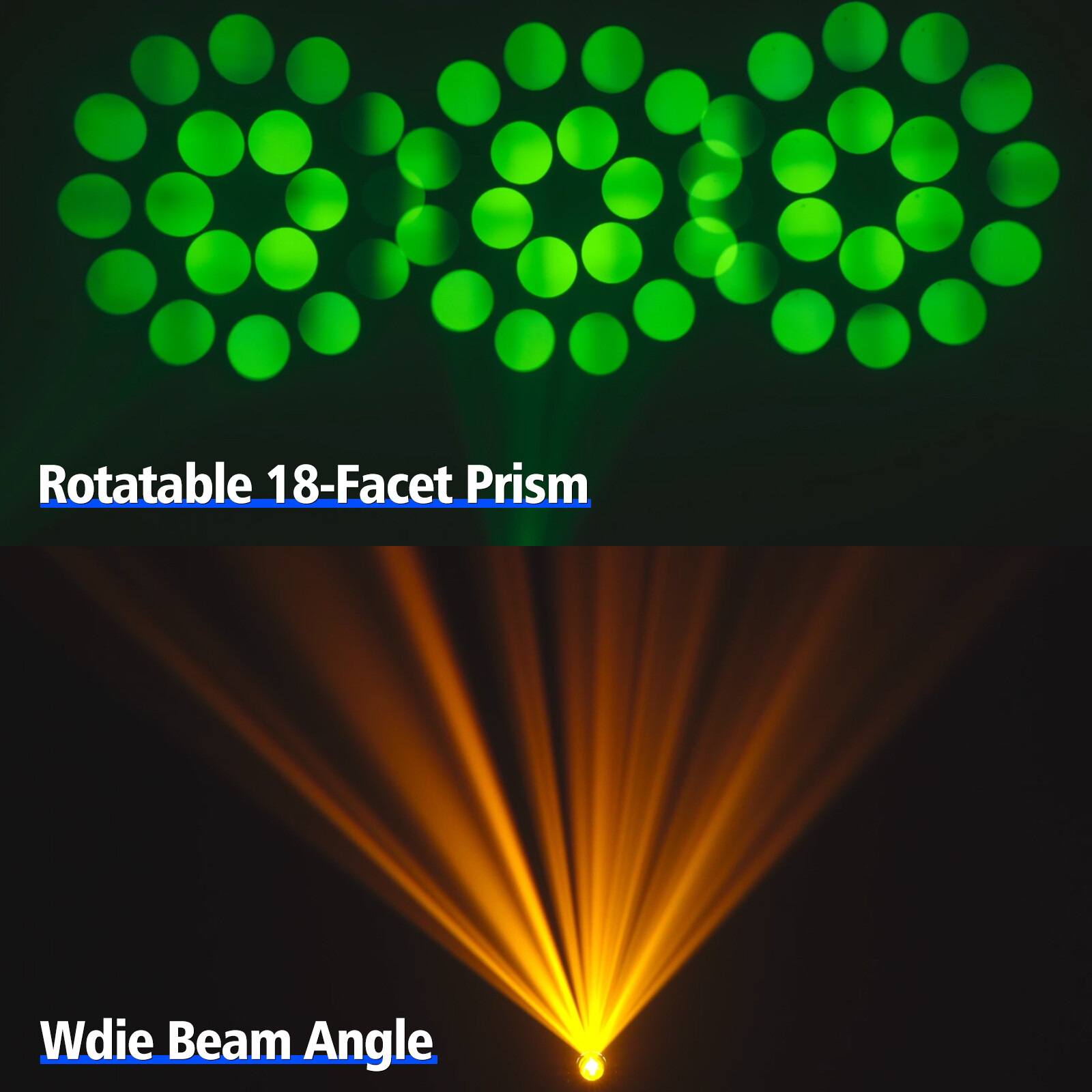 18Prism 120W Moving Head Stage Light RGBW Beam Gobo DMX Bar DJ Party LED Lights