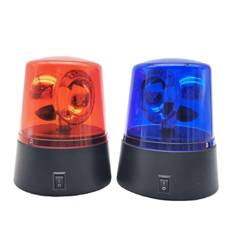 Rotating Red Flashing Police Light Beacon Party Lamp DJ Strobe Light Disco Ball