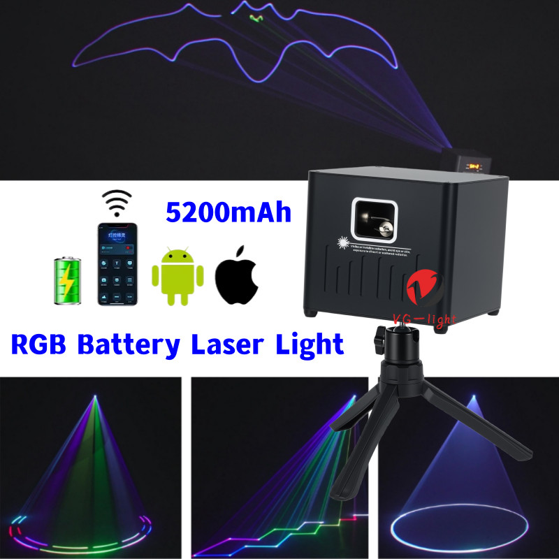 500mw Battery RGB Lazer Stage Lights App Control Animation DJ Disco Laser Light