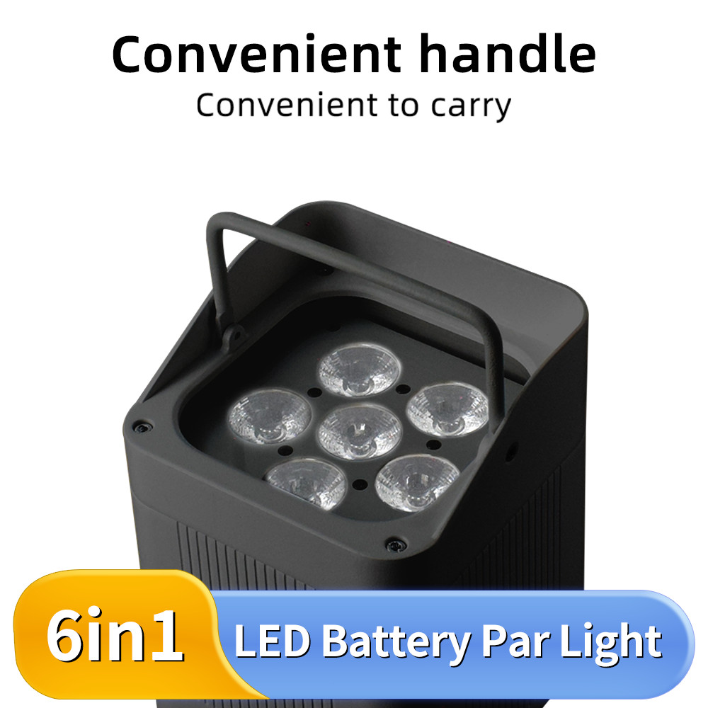 Wireless Par lighting 6*18w RGBWA+UV Par Battery LED DJ Stage Par Wash Up Lights
