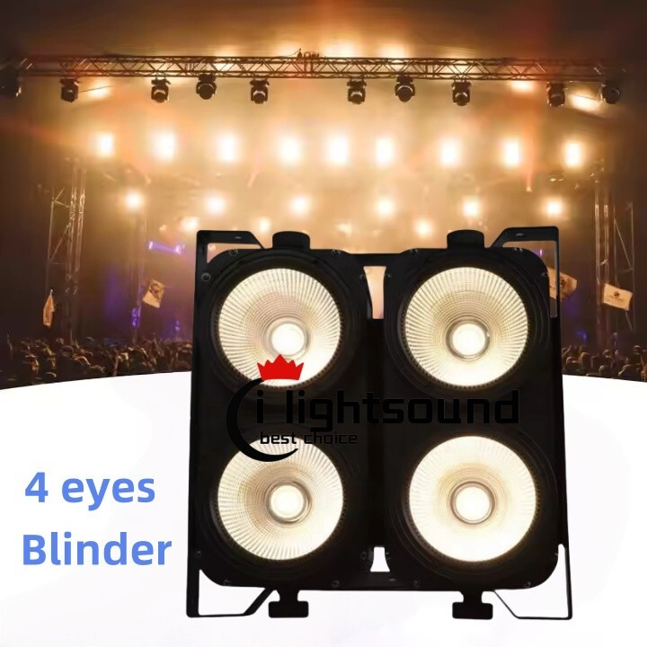 4 Eyes COB LED Blinder 4x100w Warm White Cool White theatre church blinder light