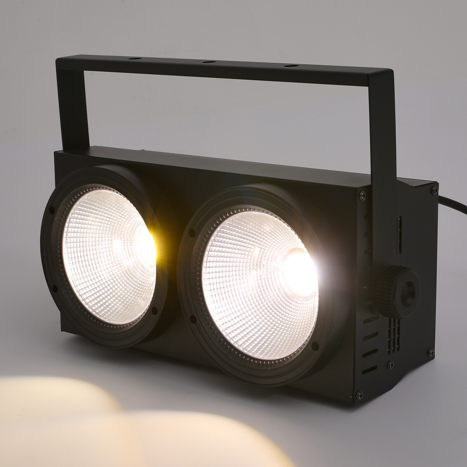 1PC 200W COB LED Par Light DMX Stage DJ Audience Blinder Light Warm +Cool White