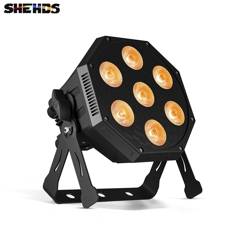 7x12W LED RGBLAC Beam GlamoPar Light Par Stage Lighting DMX DJ Bar Club Party