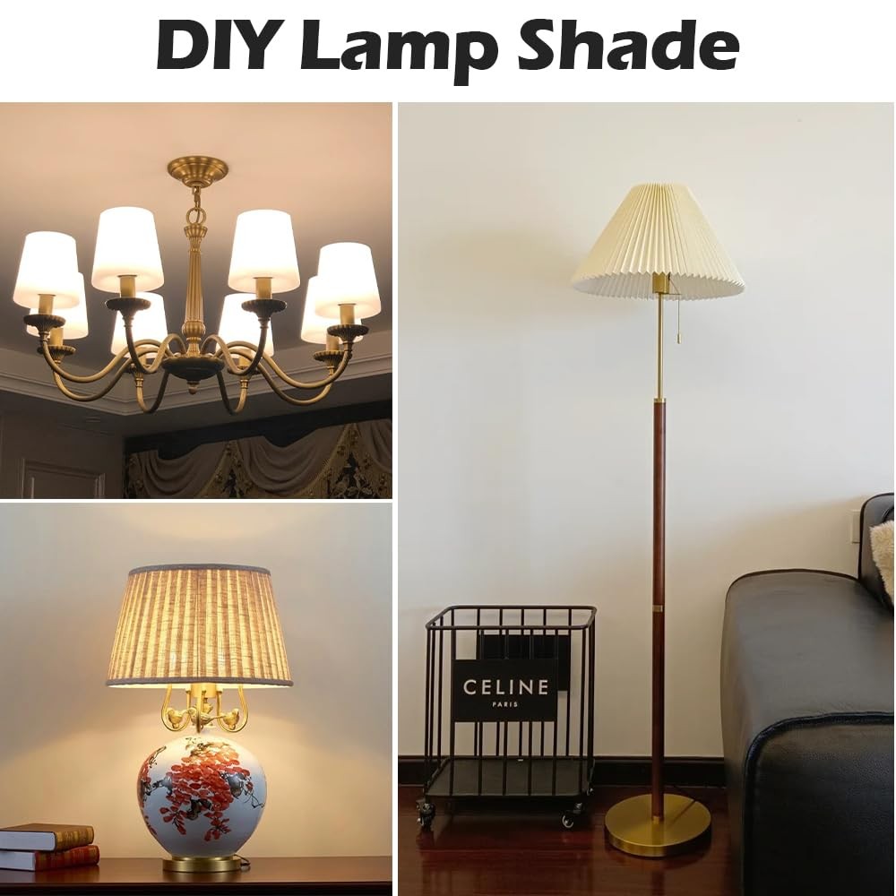 2 PCS Gold 10 Inch Lamp Shade Harp Holder Finial Detachable Bracket Adapter