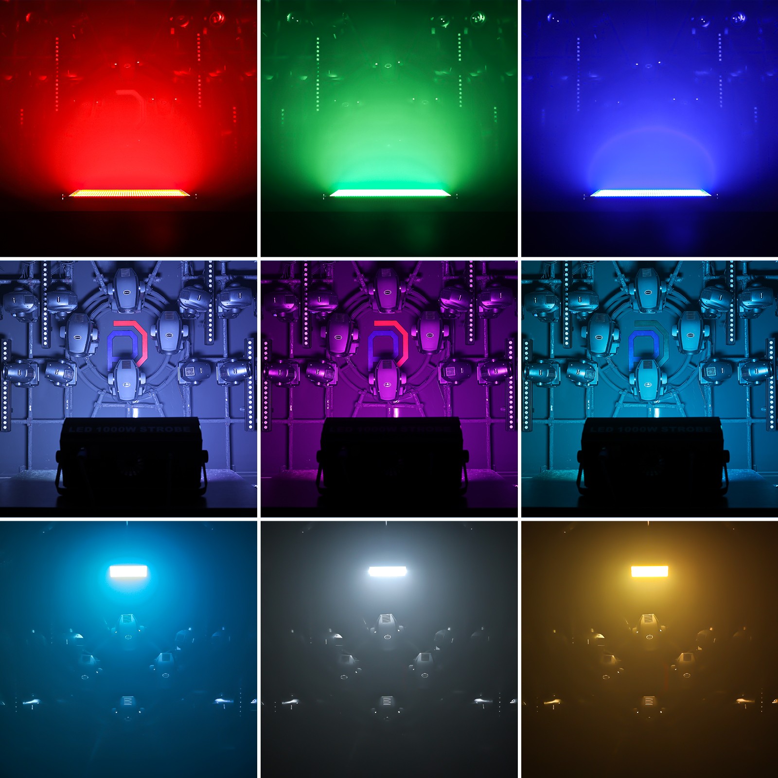 2PCS 200W Strobe Light Aluminum DMX 960LED RGBW Flash Wall Wash Stage Lighting