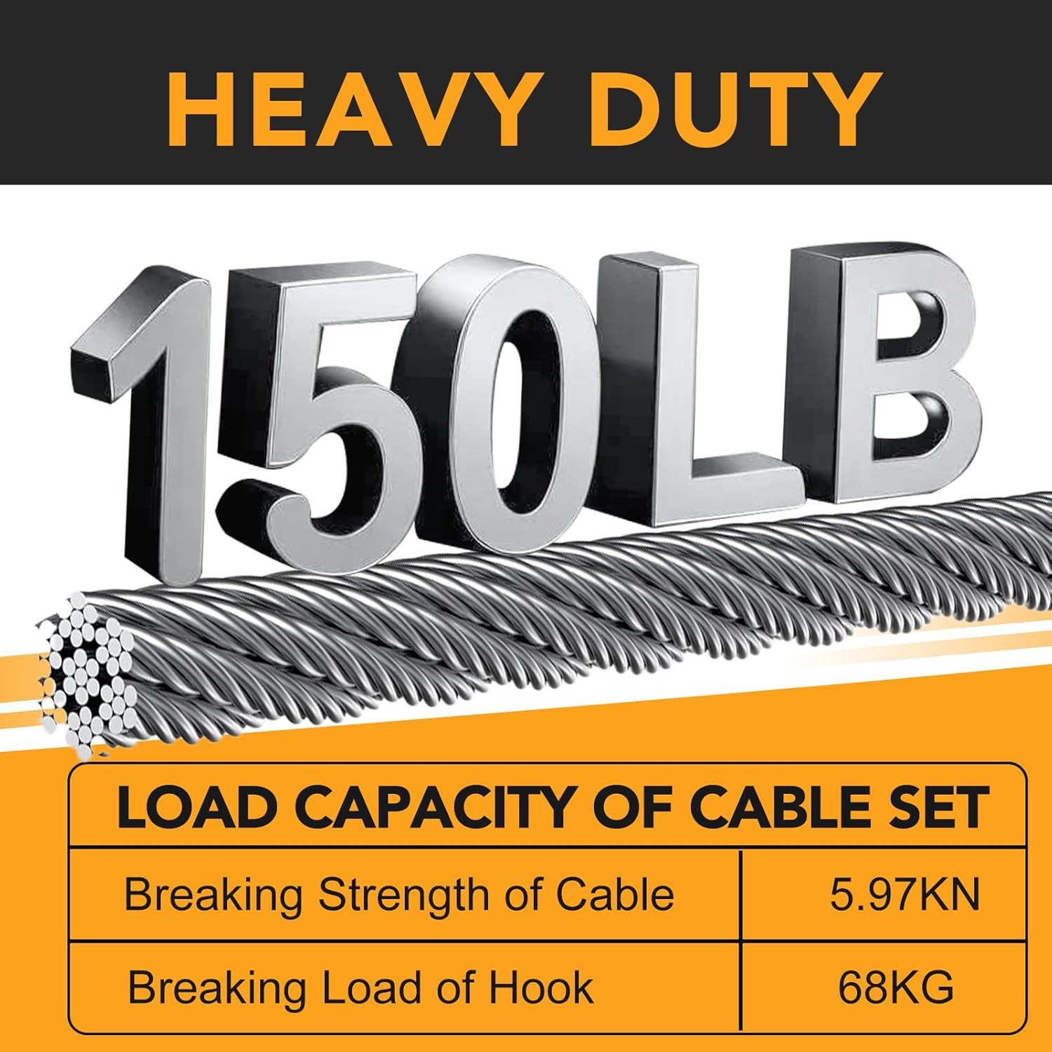 10 Pack Stage Light Safety Cables for Stage DJ Party Lights Thickened 1/8 Diamet