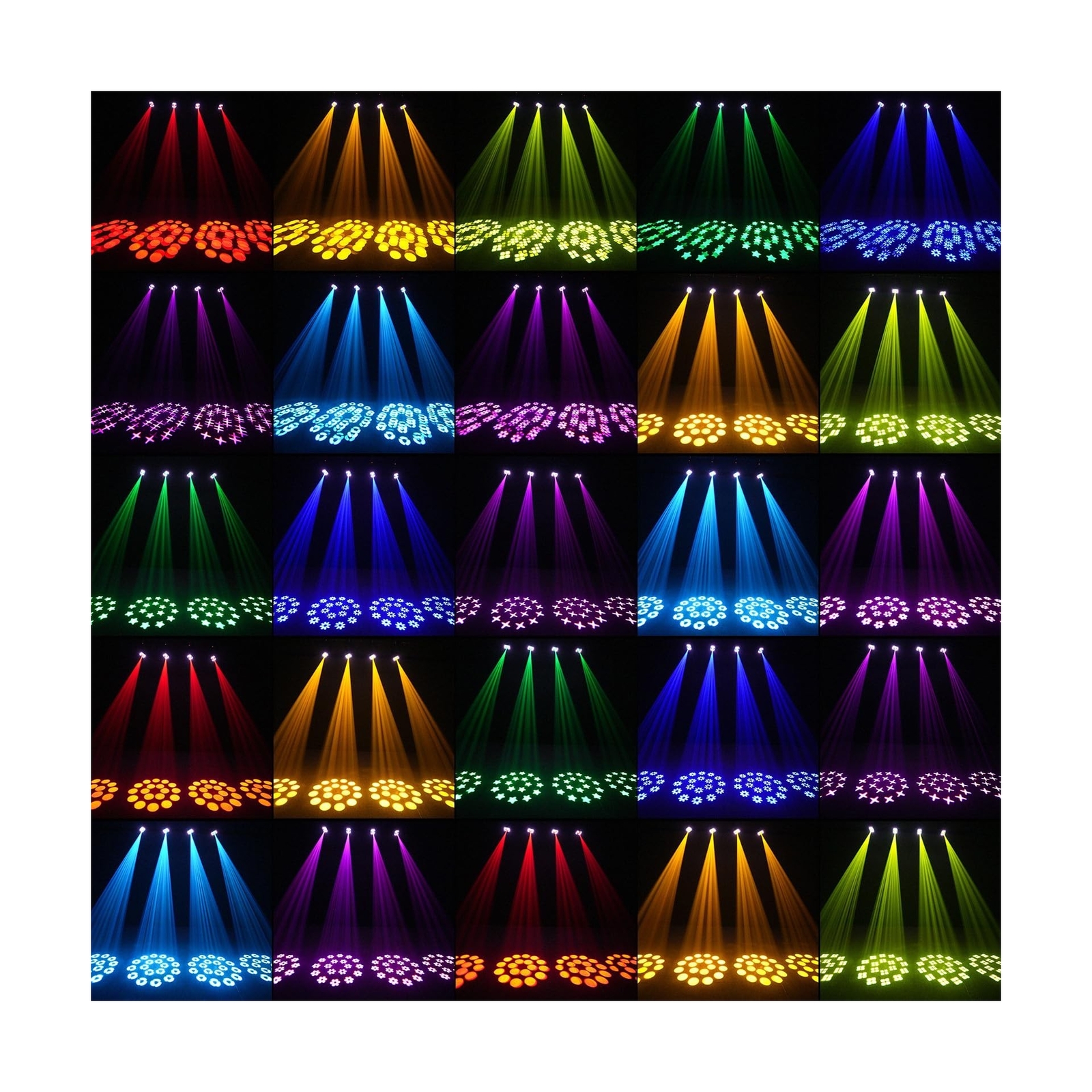 150W LED DJ Light Moving Head Stage Light Beam Halo 8 Gobos 8 Colors 3D Rotat…