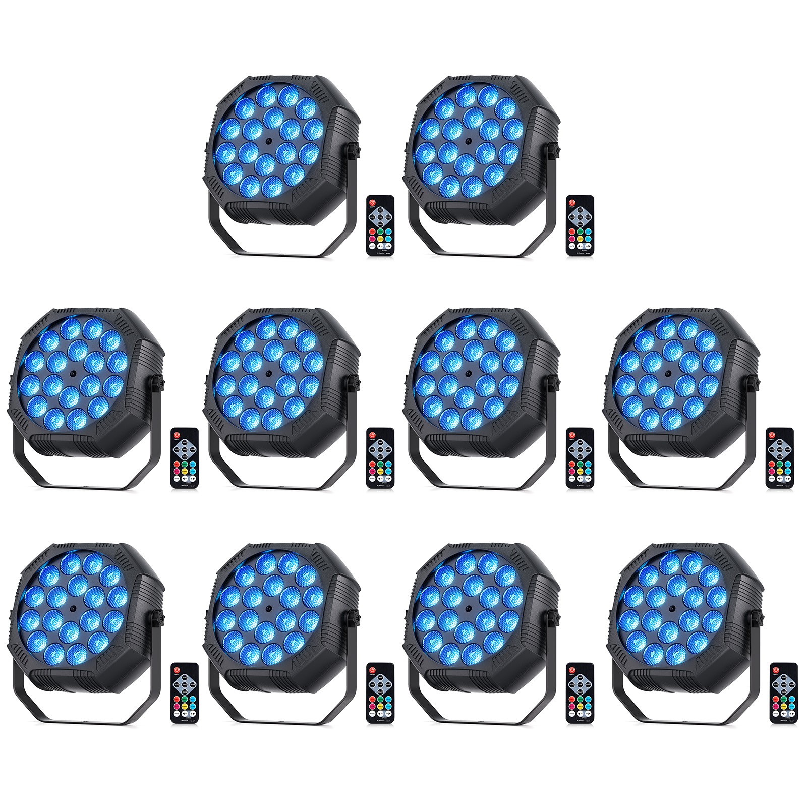 36W Battery RGB 18LED Par Light Sound Active Remote Control Stage DJ Party Light