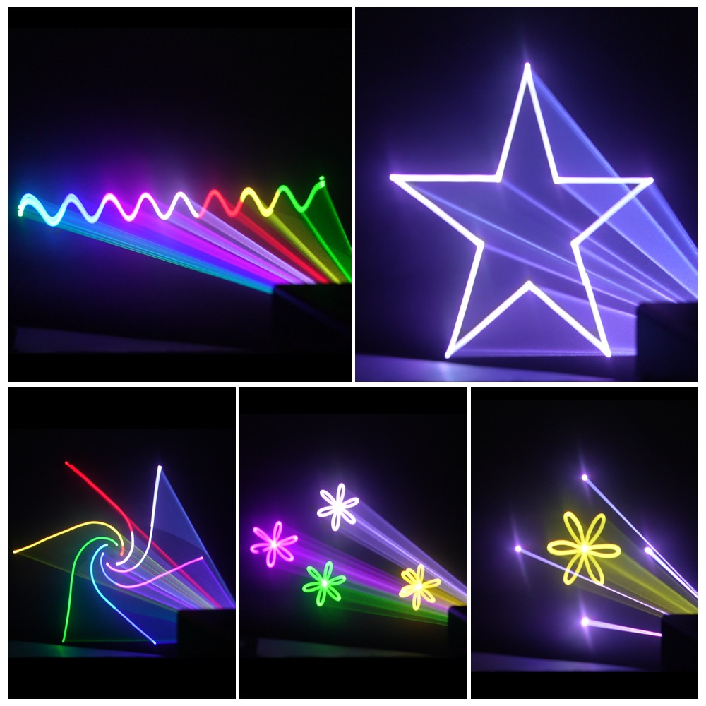 8W Full Color Animation Laser Light DMX512 ILDA App Control for Wedding Dj Show