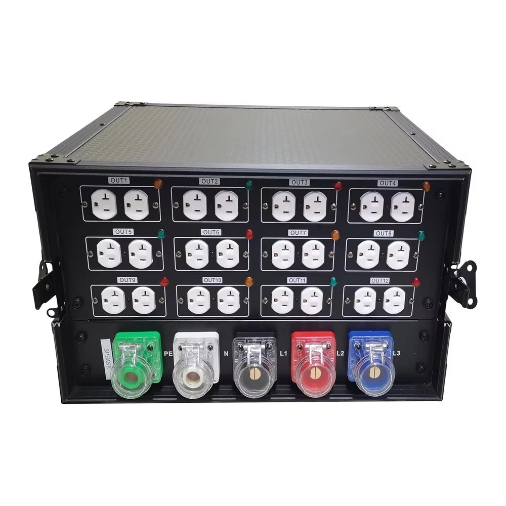 12CHANNEL IP65 DMX512 LED Edison Power Distribution System Aluminum Alloy Constr