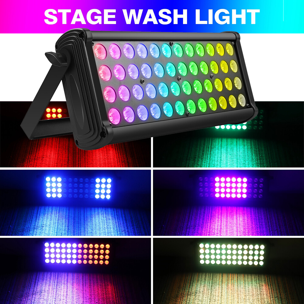 80W Compact RGB Wash Light 48 LEDs With Multiple Lighting Modes For KTV Party